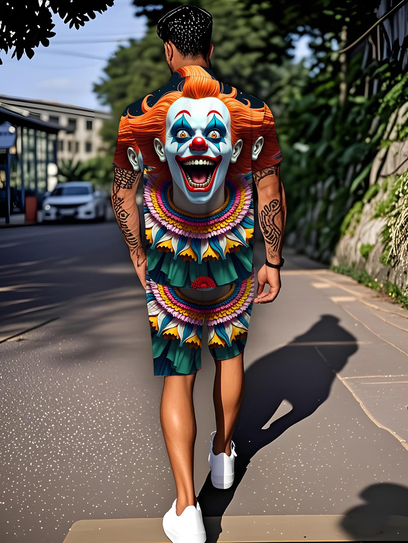 Summer Clothing Drip - ชุดเสื้อผ้าผู้ชาย คอลเลคชั่นฤดูใบไม้ผลิ/ฤดูร้อน ปี 2026 ชุดออกกำลังกาย ชุดเสื้อผ้าพิมพ์ลาย