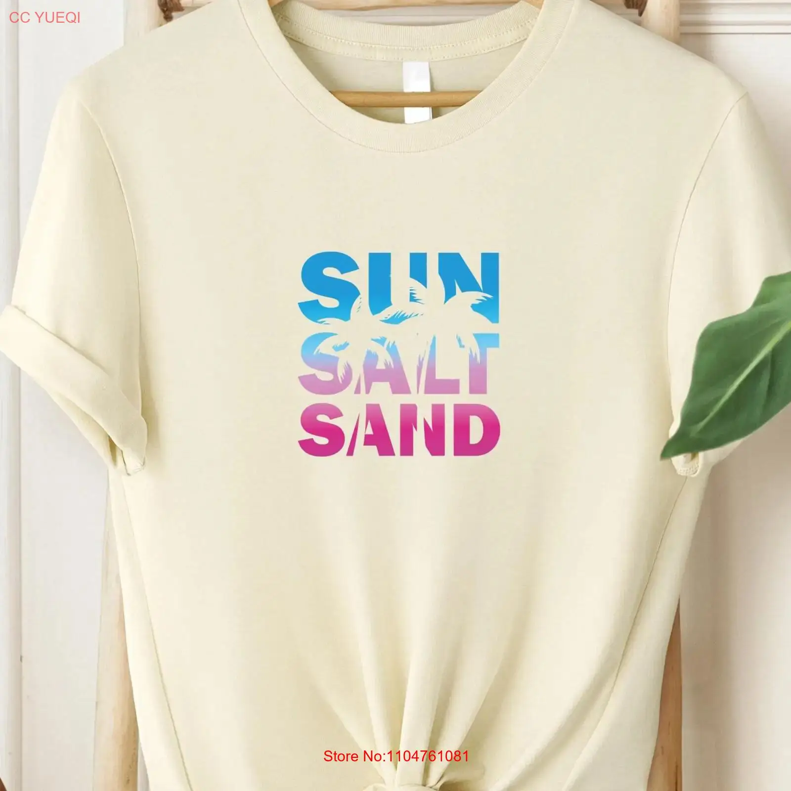 Summer Clothing Vibes - เสื้อยืดลาย Sun Salt Sand สไตล์เรโทร สำหรับฤดูร้อน