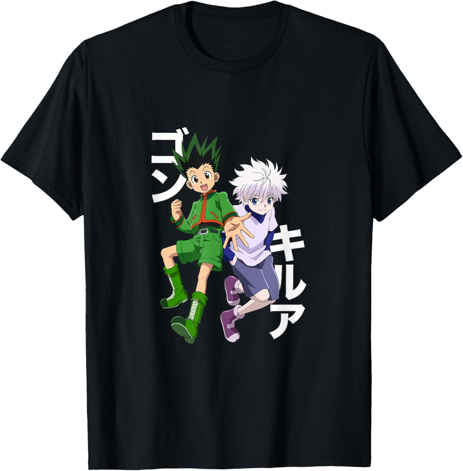 Japanese Summer Clothing Men - เสื้อยืดลายกราฟฟิกฮันเตอร์ X Hunter and gon killua