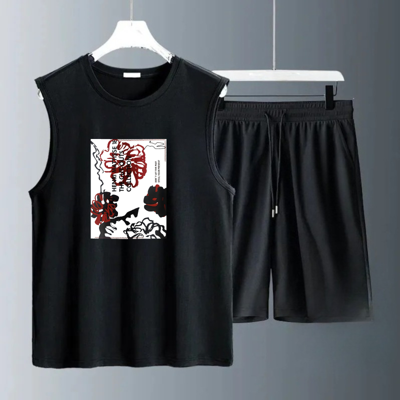 Summer Clothing Usa - ชุดเสื้อกล้ามผู้ชาย 2026 ชุดเสื้อผ้าแห้งเร็วสำหรับฤดูร้อน ชุด 2 ชิ้น