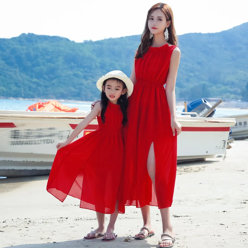 แม่และเด็กผู้หญิง ชุดวันหยุดดู - Summer Clothing Resort บทวิจารณ์และราคา