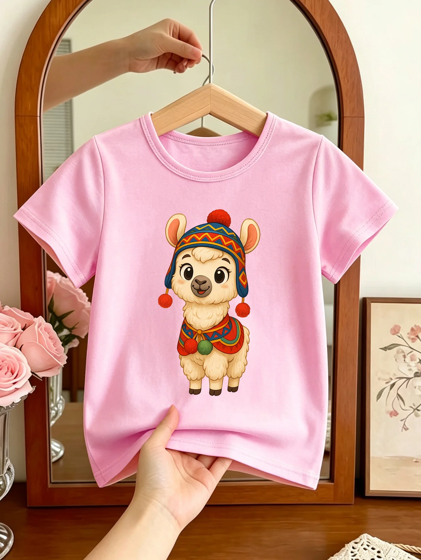 เสื้อยืดแขนสั้นลายการ์ตูนลามะน - Summer Loving Kids Clothing บทวิจารณ์และราคา