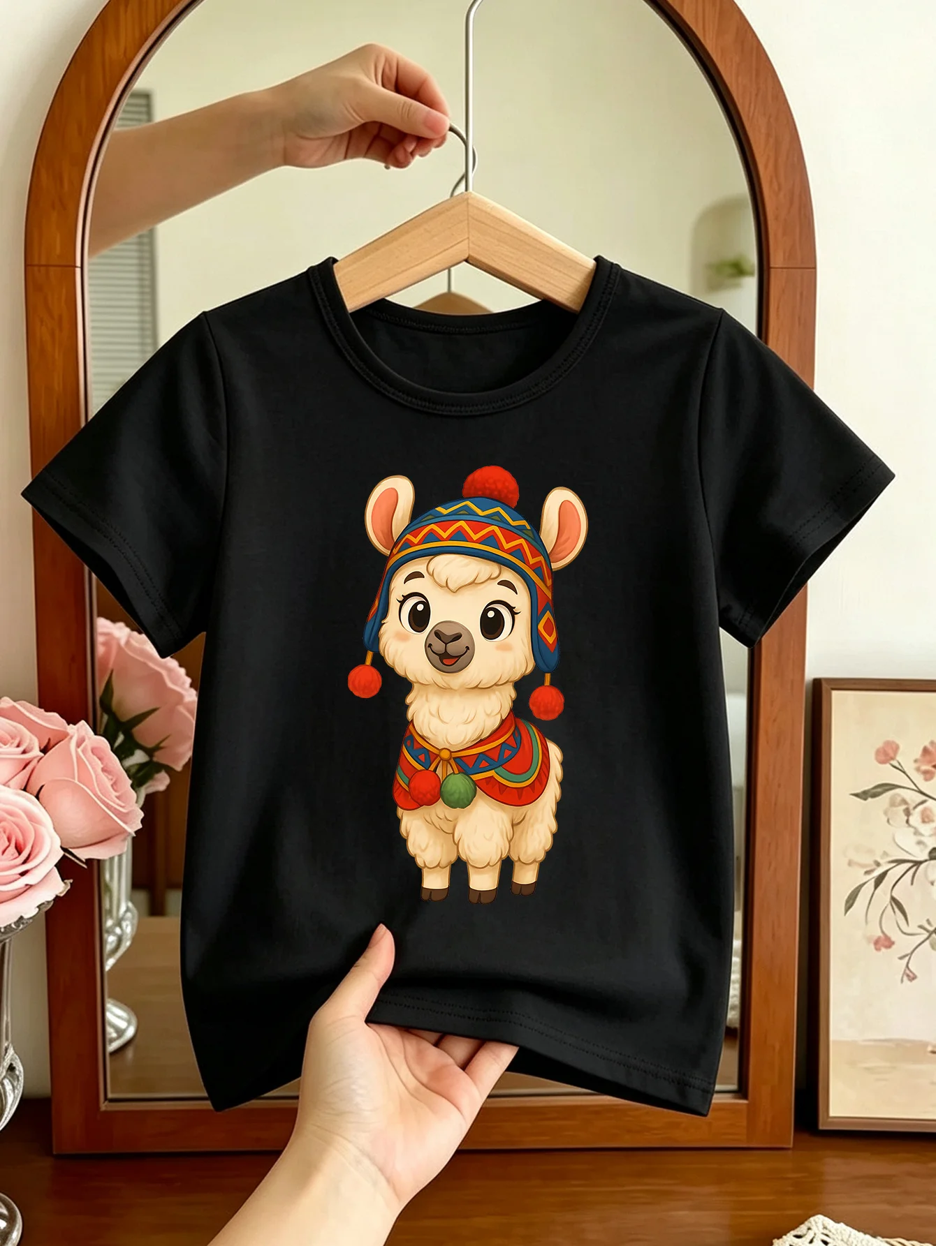 เสื้อยืดแขนสั้นลายการ์ตูนลามะน - Summer Loving Kids Clothing บทวิจารณ์และราคา