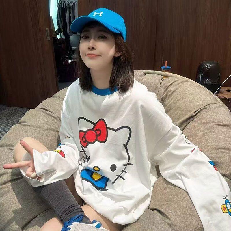 เสื้อยืดแขนยาวลายการ์ตูนเฮลโล  - Summer Clothing Usa บทวิจารณ์และราคา