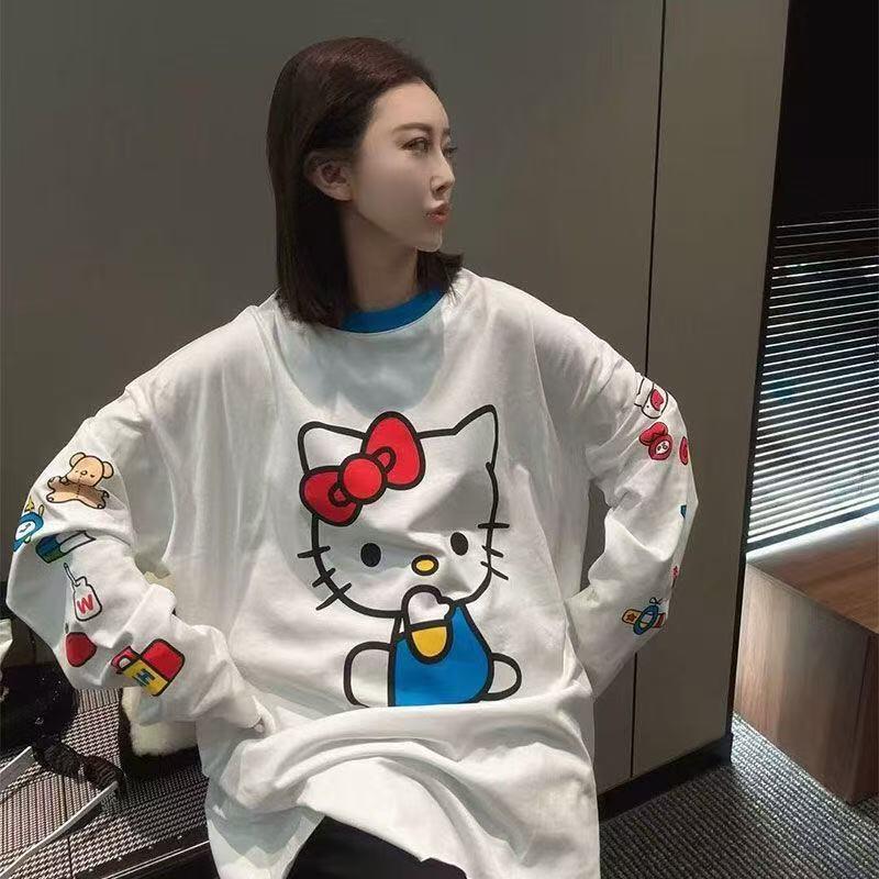 เสื้อยืดแขนยาวลายการ์ตูนเฮลโล  - Summer Clothing Usa บทวิจารณ์และราคา