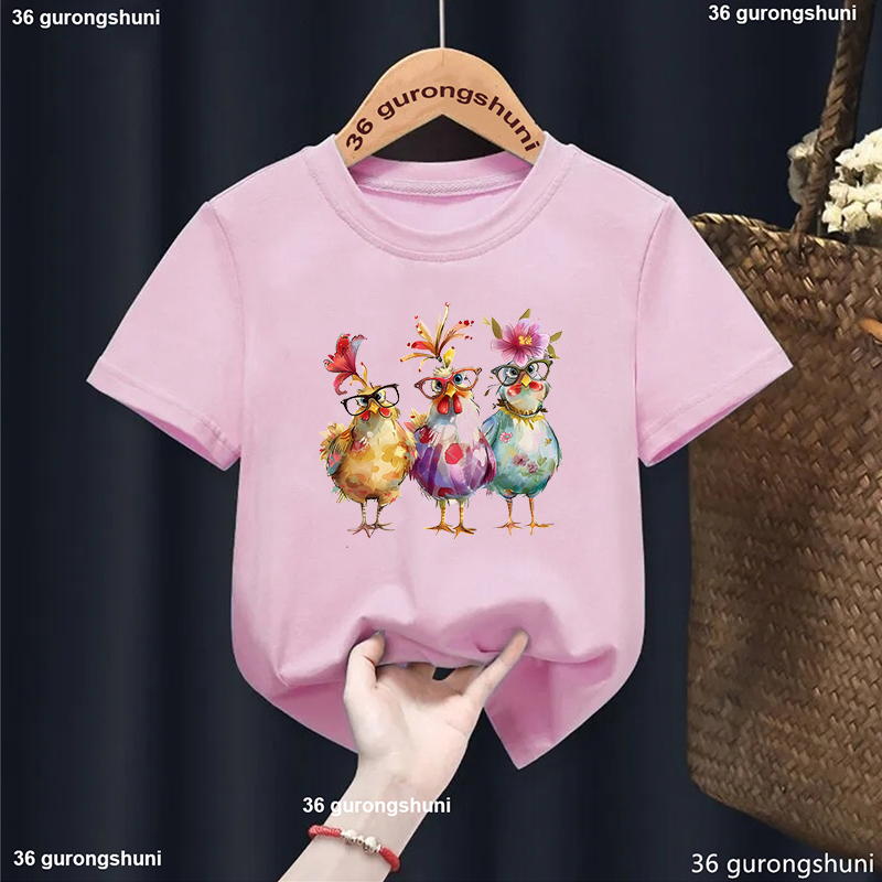 เสื้อยืดพิมพ์ลายดอกไม้ไก่น่ารั - Summer Loving Kids Clothing บทวิจารณ์และราคา