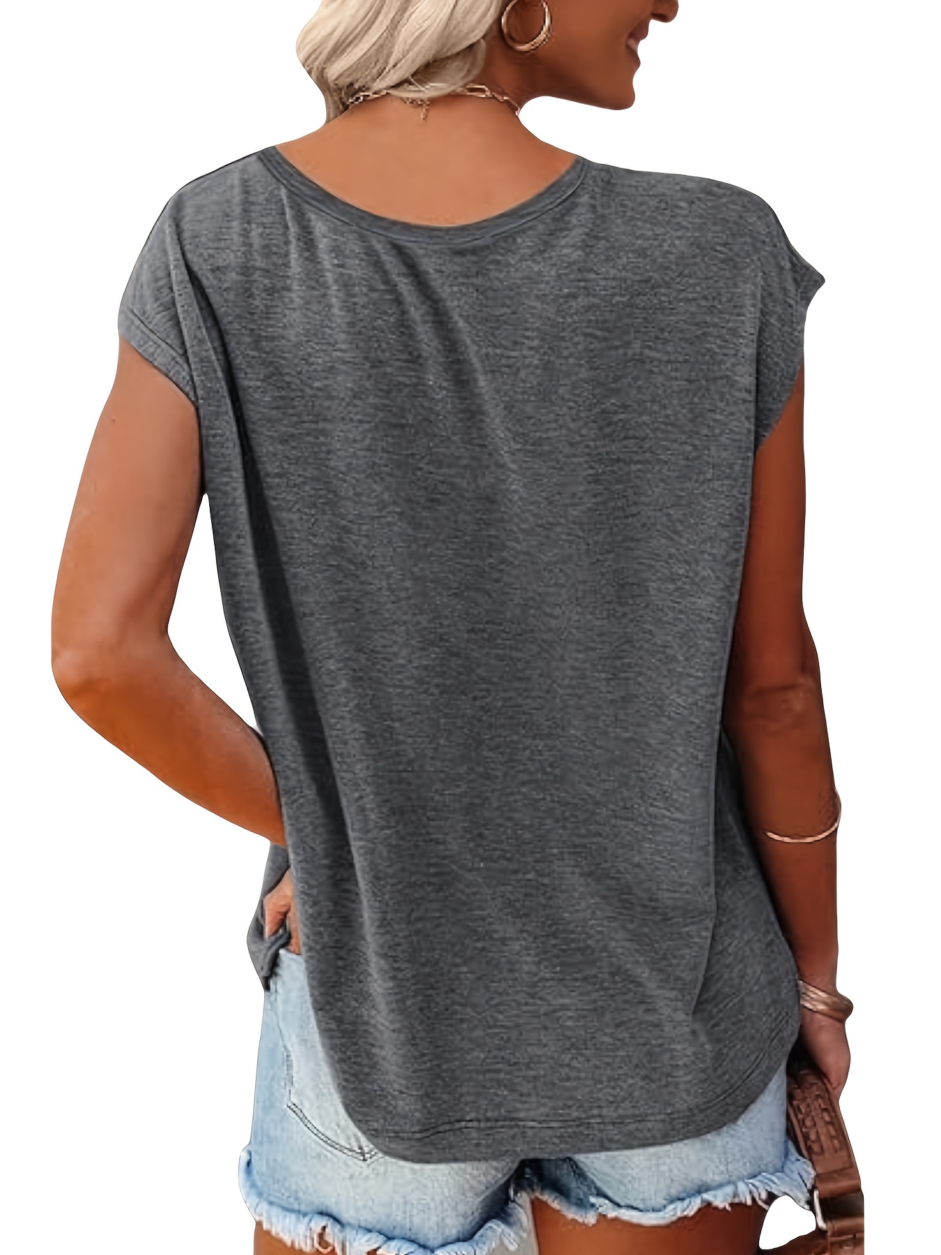 เสื้อแขนสั้นคอวีสีทึบ 3 แพ็ค เ - Summer Clothing Drop บทวิจารณ์และราคา