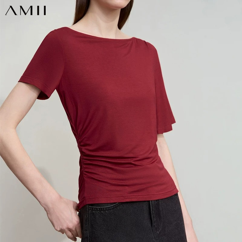 เสื้อยืดผู้หญิงทรงสลิมฟิตสไตล์ - Summer Clothing Drop บทวิจารณ์และราคา