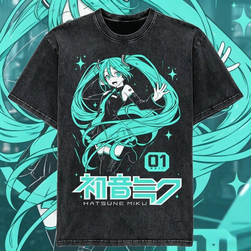 เสื้อยืดลายกราฟิก Hatsune Miku - Japanese Summer Clothing Men บทวิจารณ์และราคา
