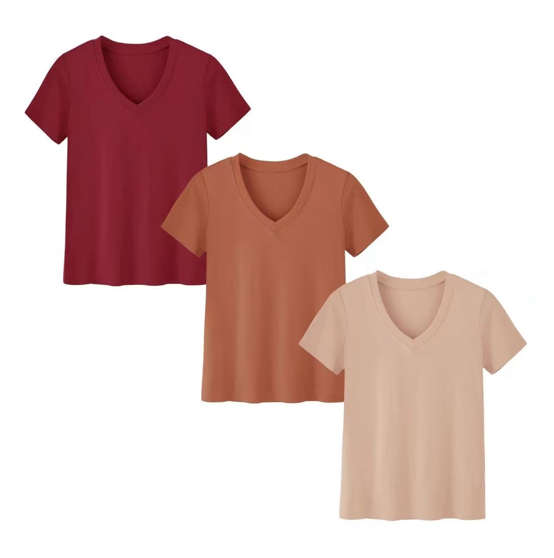 เสื้อยืดแขนสั้นทรงหลวมแบบสามชิ - Summer Clothing Amazon บทวิจารณ์และราคา