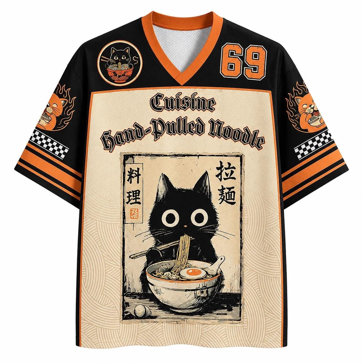 เสื้อยืดคอวีลายแมวน่ารักสไตล์ญ - Japanese Summer Clothing Men บทวิจารณ์และราคา