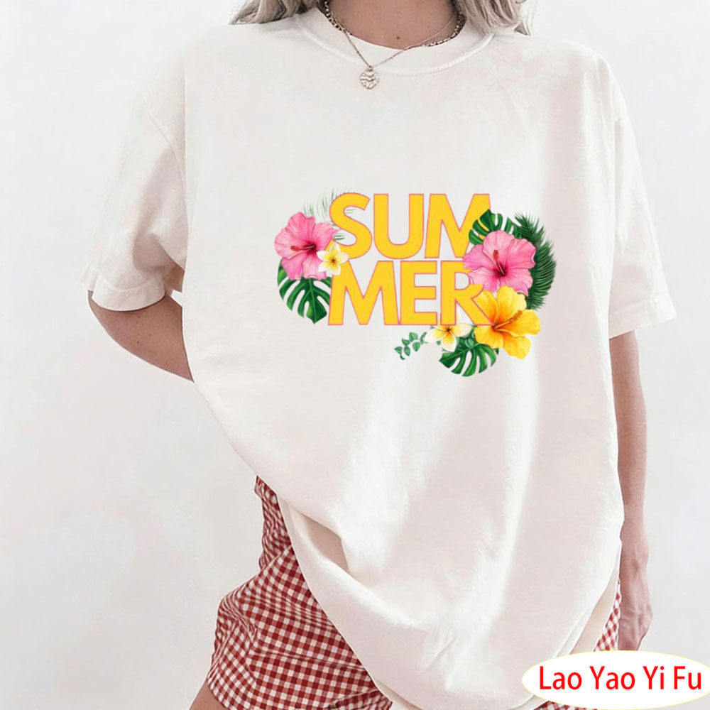 เสื้อยืดลายดอกไม้เขตร้อนฤดูร้อ - Summer Clothing Resort บทวิจารณ์และราคา