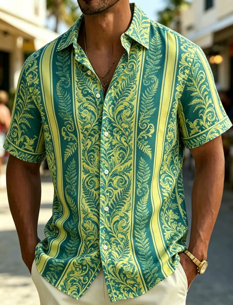 เสื้อเชิ้ตแขนสั้นผู้ชาย คอปก ล - Summer Clothing Resort บทวิจารณ์และราคา