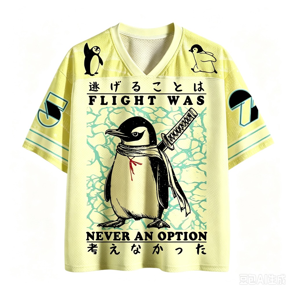 เสื้อยืดคอวีทรงหลวมลายเพนกวินน - Japanese Summer Clothing Men บทวิจารณ์และราคา