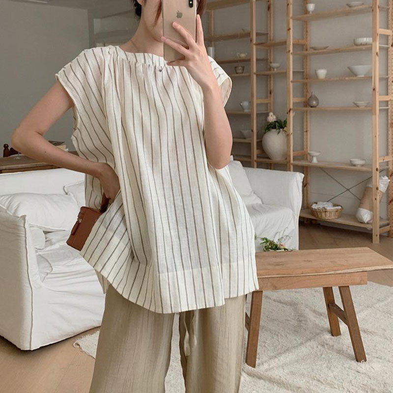 เสื้อเชิ้ตลายทางลำลอง เสื้อผ้า - Summer Clothing Drop บทวิจารณ์และราคา